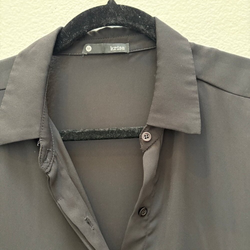 Krisa Drape Button Front Mini - Picture 4 of 7